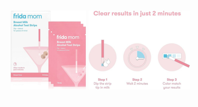 Frida Mom Alcohol Test Strips for Breastmilk, Detects Alcohol in 2 Mintues for Peace of Mind, 15ct