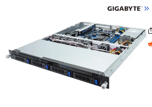 GIGABYTE R123-C00 (rev. AA01) Rack Server - AMD EPYC 4005/4004 & Ryzen 9000/7000 - 1U UP 4-Bay SAT